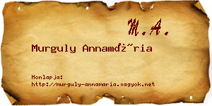 Murguly Annamária névjegykártya